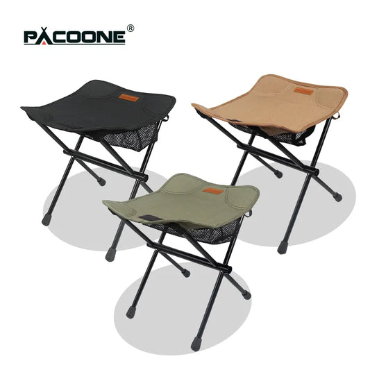 PACOONE Camping Portable Folding Stools Ultralight Aluminium Alloy